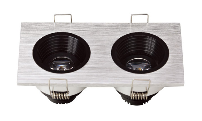LED G04系列雙頭（防眩光）開孔99x50mm格柵射燈
