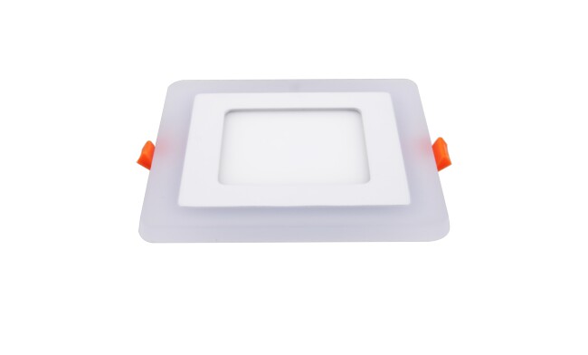 LED面板燈 9W側發光方形雙色面板燈 開孔105x105mm 可分段控制光色